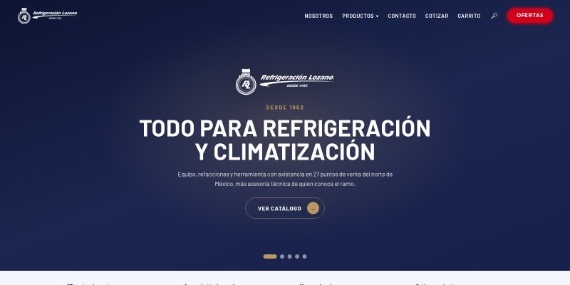 Refrigeración Lozano — diseño de home page